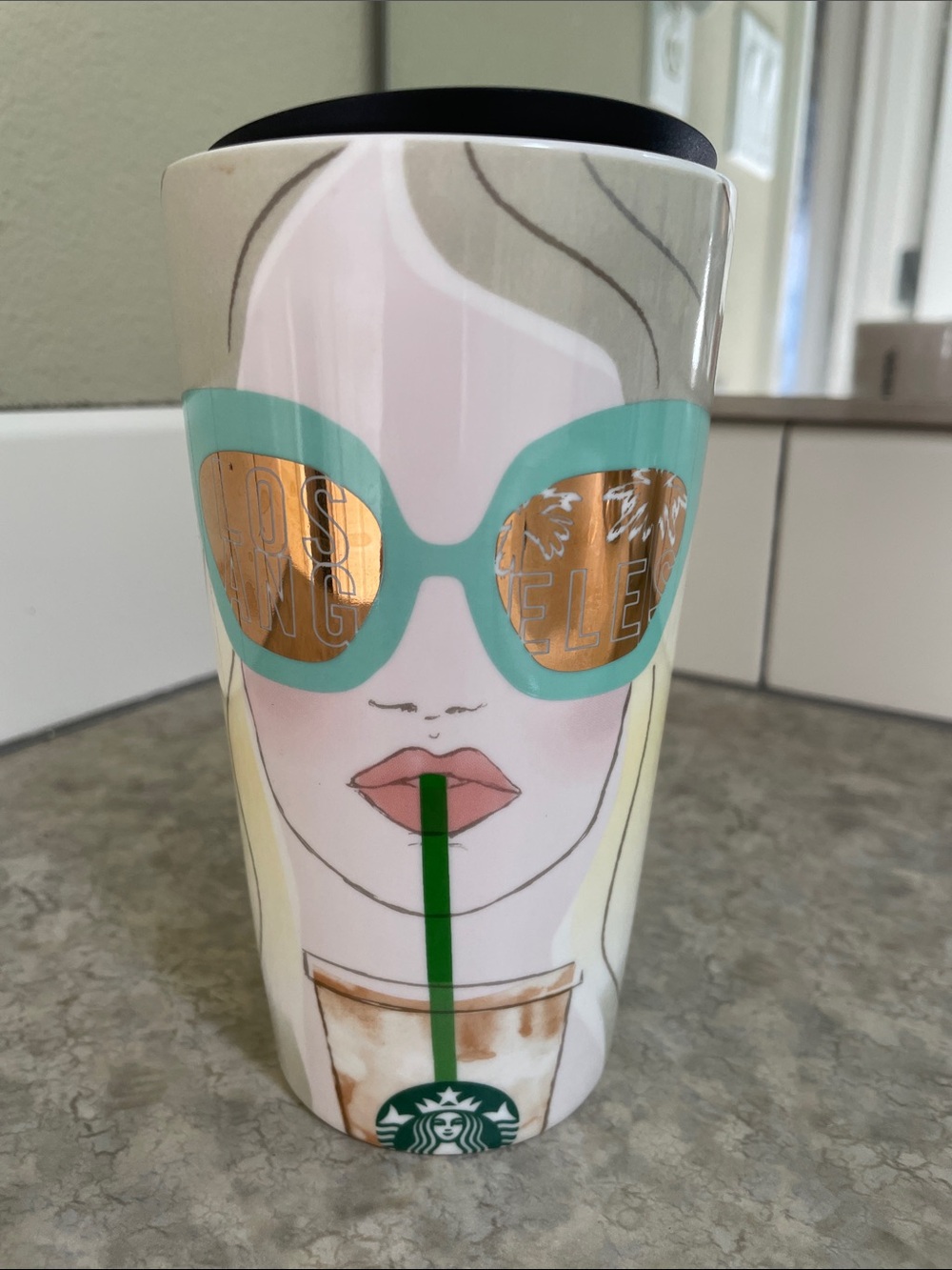 Starbucks LA Girl Graphic Travel Tumbler